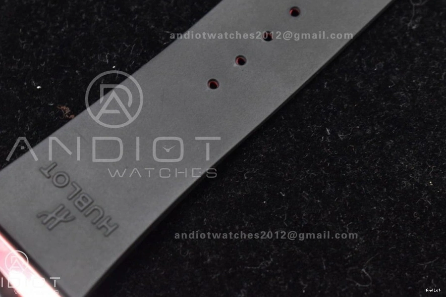 Rubber 1:1 Red Big A1280 Skeleton on Strap Unico Dial Best Edition Magic BBF Ceramic Bang Red 1207